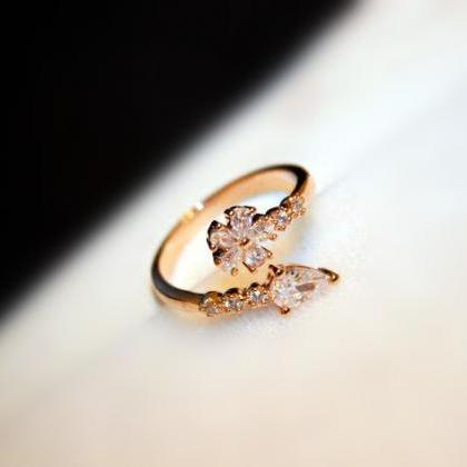 Flower & Arrow Ring-rose Gold..