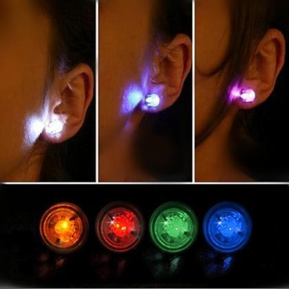 Awesome Idea Led Light Stud Earring For Night..