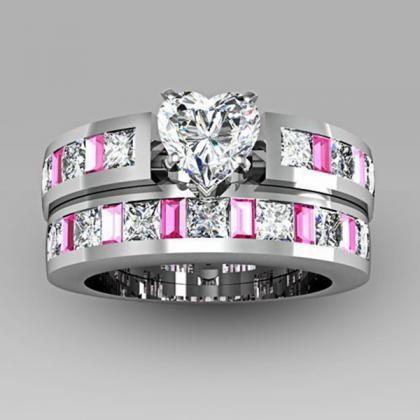Affordable Pink And White Cubic Zirconia Features..