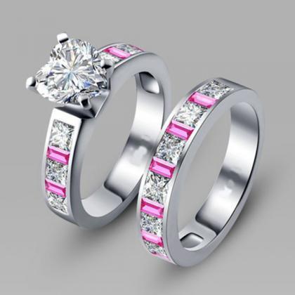 Affordable Pink And White Cubic Zirconia Features..