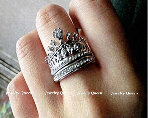 Us Size 7 Cute Princess Style Crown Ring