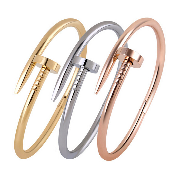 2015 Popular Rose Gold Nail Bangle-special Curved Nail Girls' Party Accessories Bracelet